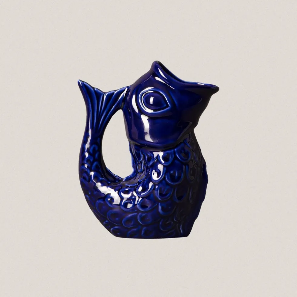 Jarra Peixe Azul Cobalto